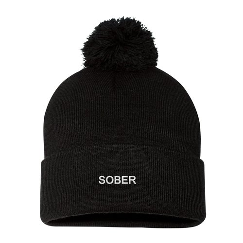 Sober Pom Pom Beanie